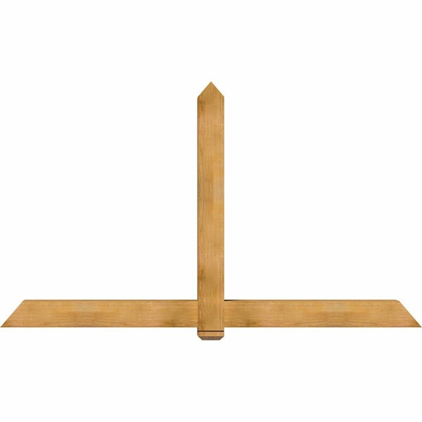 Ekena Millwork Eugene Rough Sawn Timber Gable Bracket, Western Red Cedar, 96"W x 56"H x 6"D x 6"F, 14/12 Pitch GBW096X56X0606EUG00RWR - main